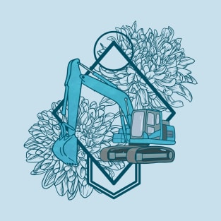 Floral Excavator T-Shirt