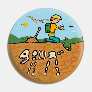 Fossil Hunting Pin