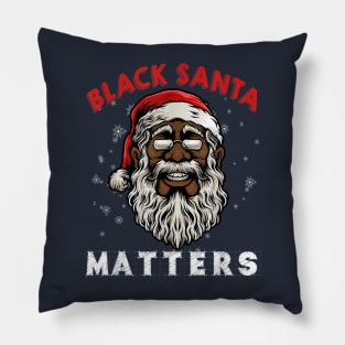 Black Santa Matters Pillow