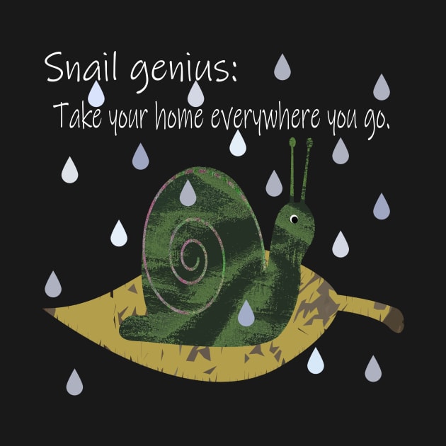 Snail Genius Take Your Home Everywhere You Go by MelissaJBarrett