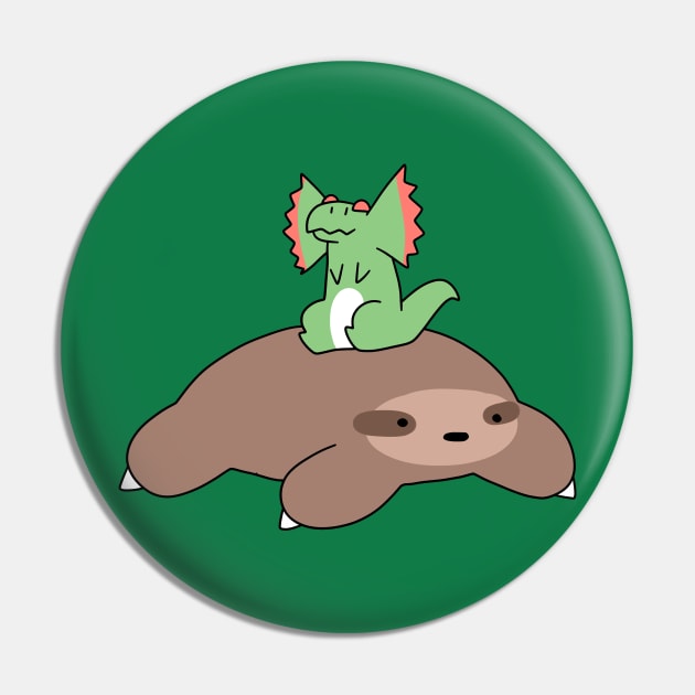 Sloth and Little Dilophosaurus Pin by saradaboru