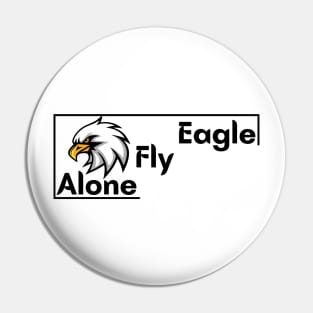 Eagle fly alone design Pin