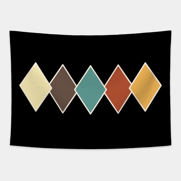 Single File Diamonds Tapestry by rayraynoire