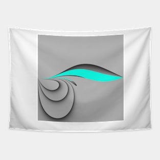 Grey and Cyan Tapestry