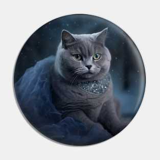 Bridal British Shorthair Pin