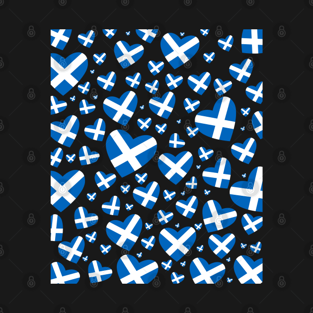 Saltire Hearts Scotland Love by allscots