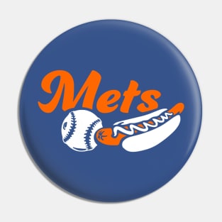 Mets Ball and Dog Pin