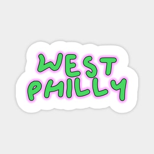 West Philly Philadelphia fresh pink and green design Magnet