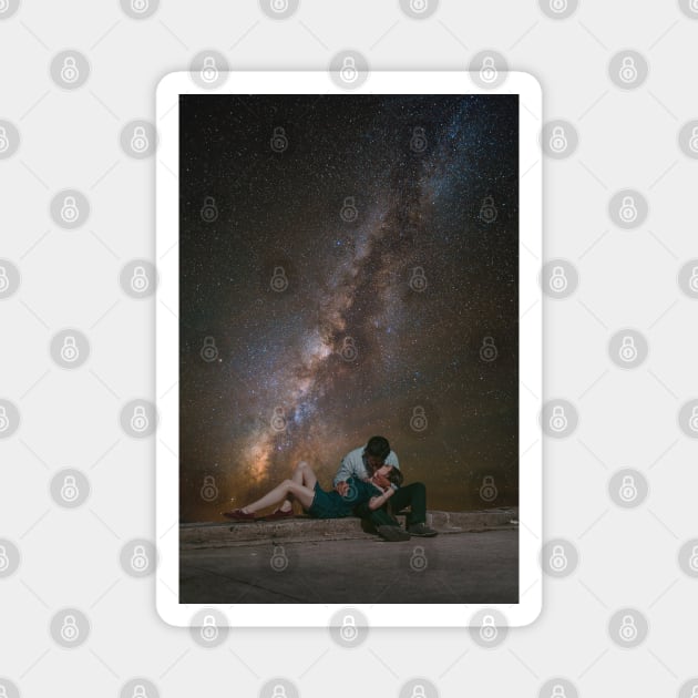 Love under the stars Magnet by DreamCollage