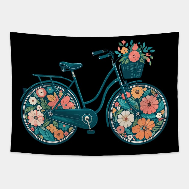 Retro Vintage Bike Tapestry by Siha Arts