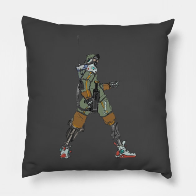 Cyber warrior Pillow by zutyn