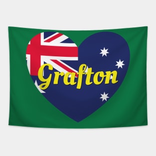 Grafton NSW Australia Australian Flag Heart Tapestry