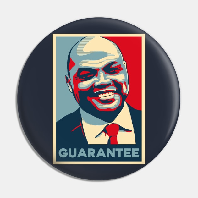 Charles Barkley Guarantee Obama Hope Large Print Pin by qiangdade