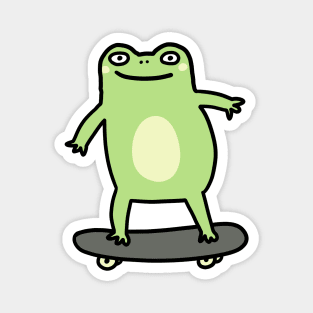 Frog on skateboard Magnet