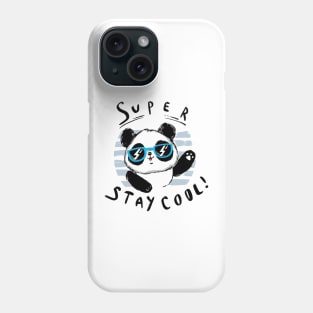 Hand Drawn Panda Bear in Sunglasses Phone Case