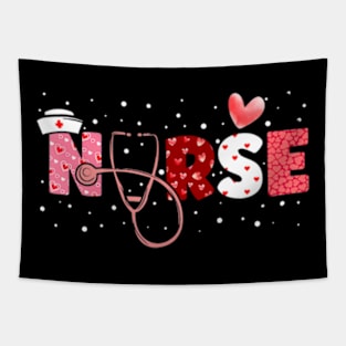 LOVE Stethoscope Nurse Life Valentines Day 2024 Girl Tapestry