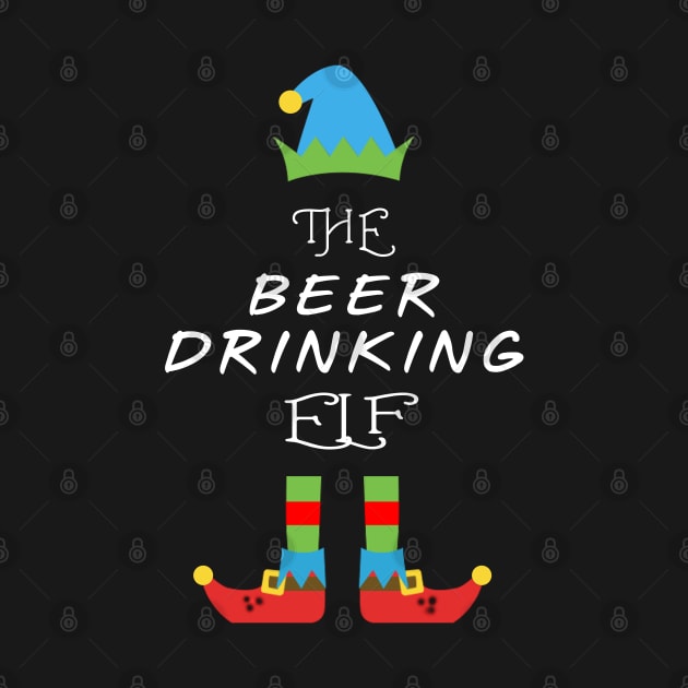 The Beer Drinking Elf Matching Family Group Christmas Party by CareTees