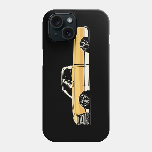 Yellow chevy hotrod Phone Case by Saturasi