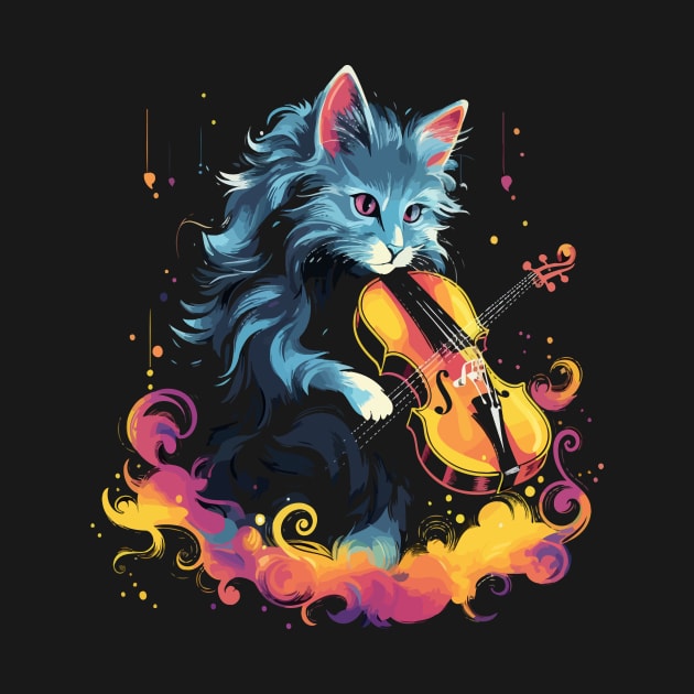 Turkish Angora Playing Violin by JH Mart