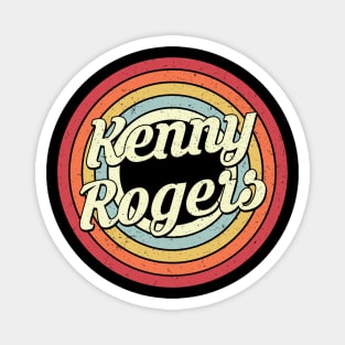 Kenny Rogers Proud Name Retro Rainbow Tribute Magnet