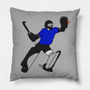 Field Hockey Goalie Blue 3 Pillow