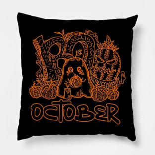 October - Happy Happy Halloween Pillow