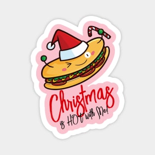 Cute christmas hotdog Magnet