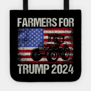 Farmers for Trump 2024 American Election Pro Trump Farmers Tote