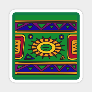 Ethnic background folk african pattern Magnet