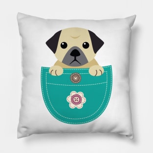 Cute Pugs Funny Gift Love Dog Pillow