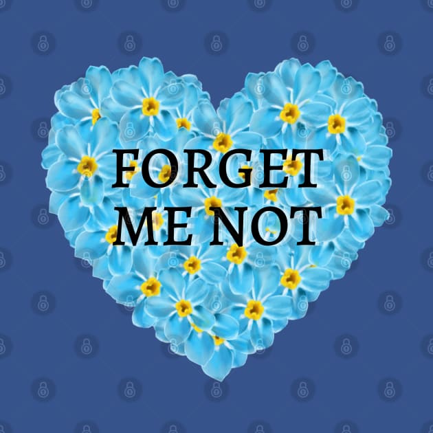 Forget Me Not Flower Heart by Eveka