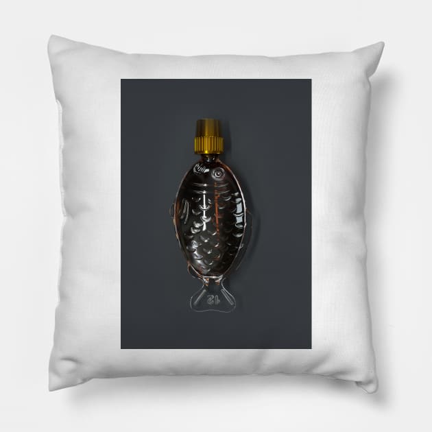 Sushi Fish Soya Sauce BLING Pillow by rolphenstien