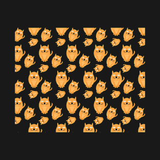 Orange Cats Pattern T-Shirt