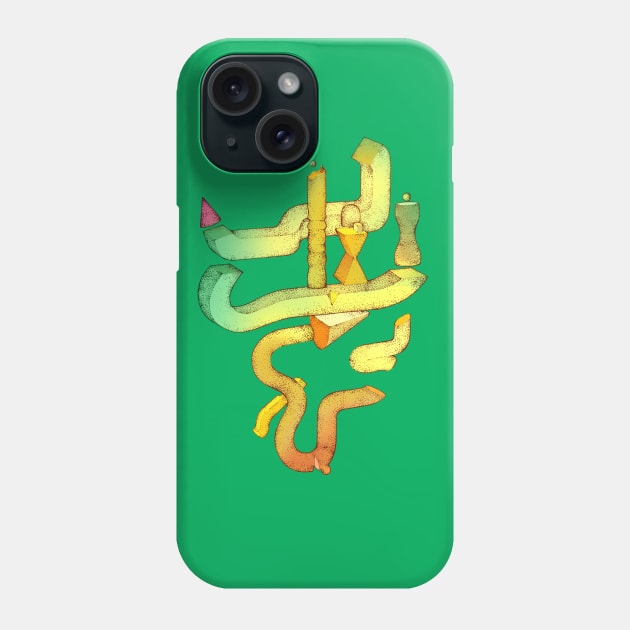 Building Blocks Green and Yellow Phone Case by ImmortalPink