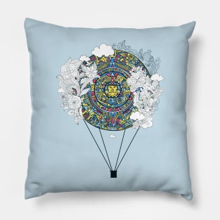 Mayan Calendar Hot Air Balloon Pillow