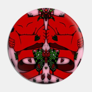 Red Nervous Butterfly Pin