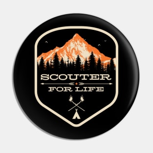 Scouter for Life - Camp Counselor Design - Camp Staff T-Design Pin