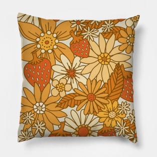 Strawberry Florals - Warm Harvest Pillow