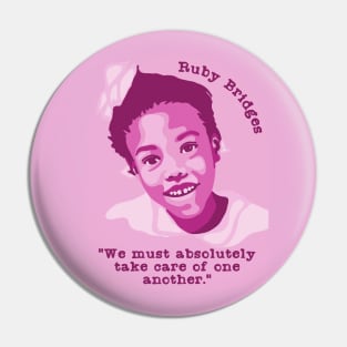 Ruby Bridges Portrait and Quote Pin