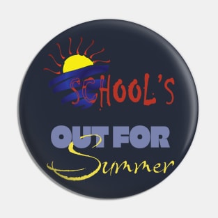 cute retro last day of school school's out for summer teacher Pin
