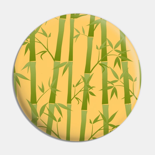 Bright Yellow Green Living Bamboo Pin by technotext