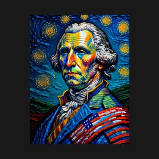 George Washington in starry night T-Shirt
