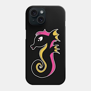 Blooming Neon Seahorse Phone Case