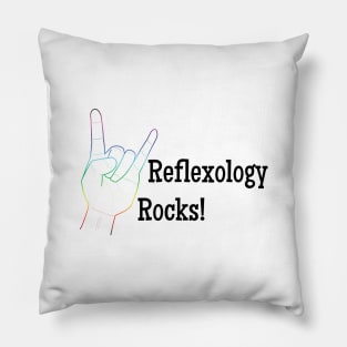 Reflexology Rocks (black text) Pillow