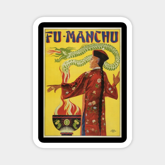 Vintage Magic Poster Art, Fu-Manchu Magnet by MasterpieceCafe