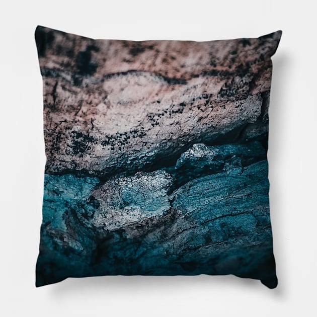 Blue Bark Pillow by Olex022