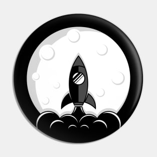 Moon Rocket Pin