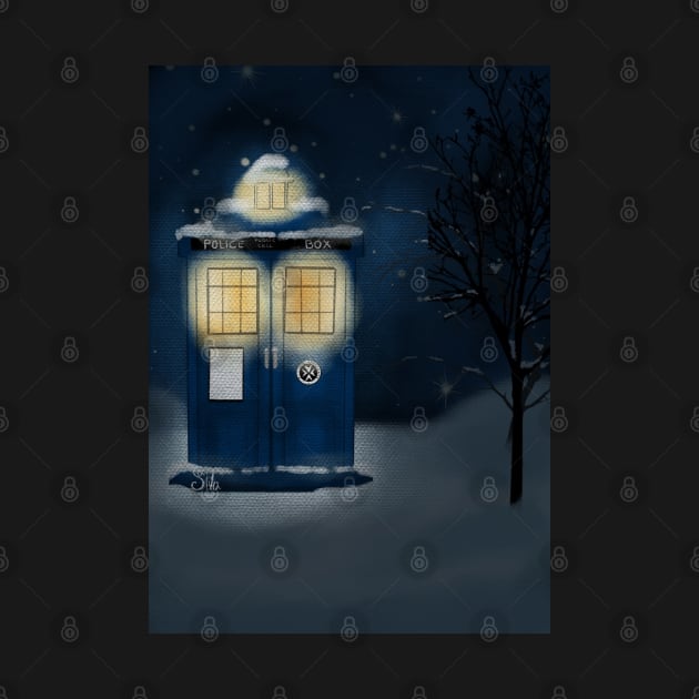 Tardis in the snow by AC Salva