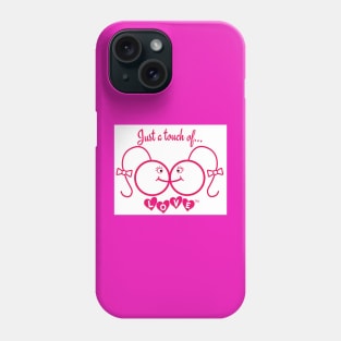 Just A Touch of LOVE - LGBTQIA+ - Females and Vertical Rainbow - Double-sided Phone Case