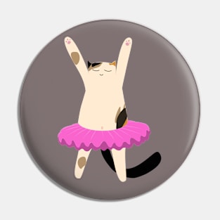 Calico cat dancing Pin